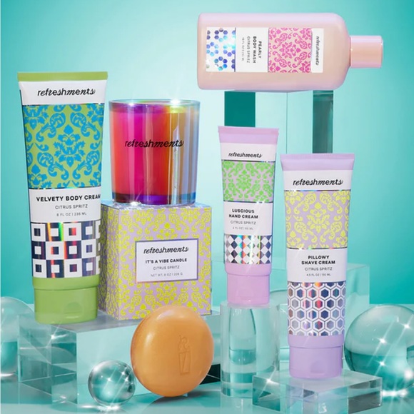 Refreshmentscitrus 6 piece bath and body gift set